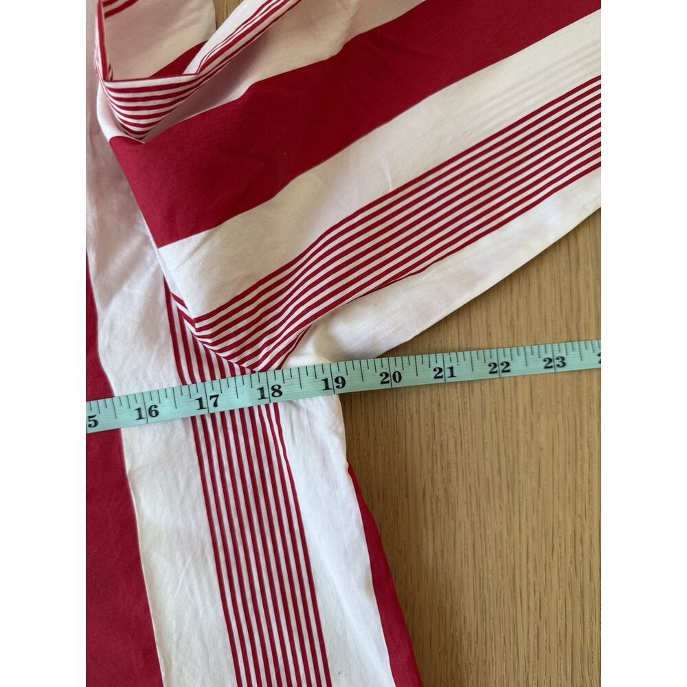NWT J.Crew Button-Front Poplin Tunic in a red and white stripe pattern XS 2249 - Picture 6 of 9